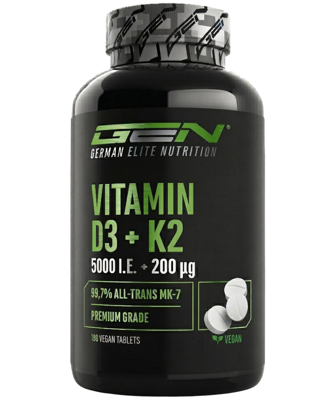 GEN Vitamin D3 5000 IE + K2 200 mcg 180 tabletten