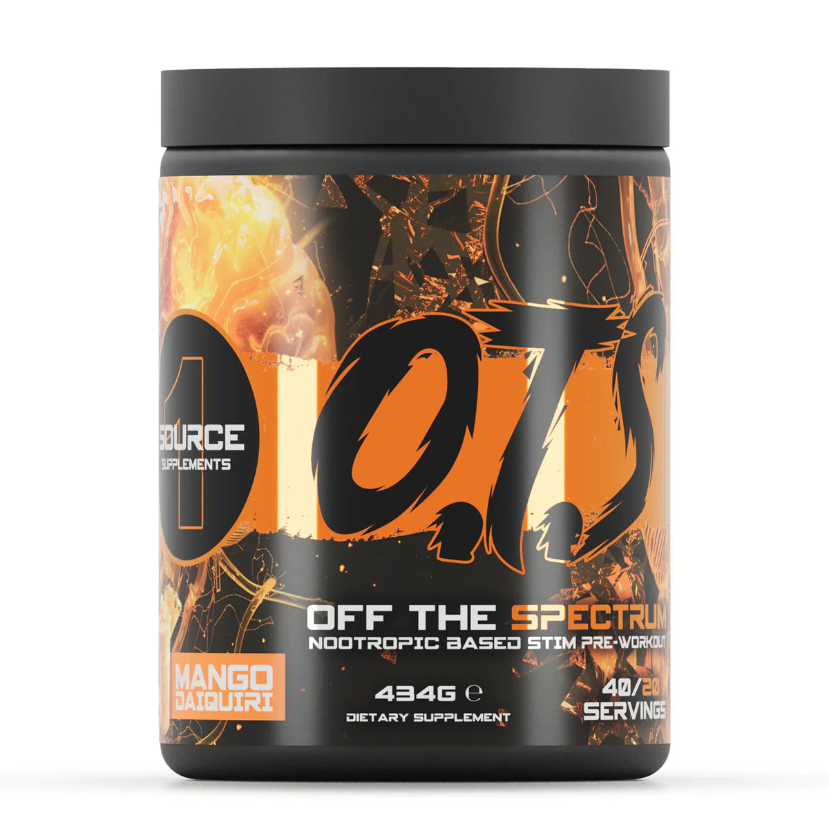 OTS Off The Spectrum pre-workout, mango daiquiri - 1Source Supplements
